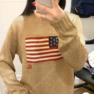 폴로 성조기 니트