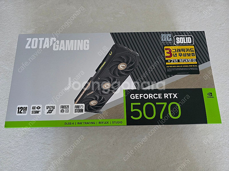 ZOTAC RTX 5070 SOLID 그래픽카드 미개봉--0