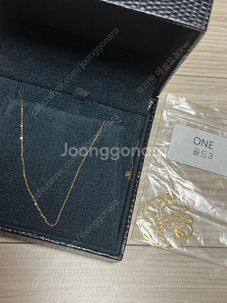 소윰 모노그램 이니셜 목걸이 3cm 14k 골드 (ON...--3