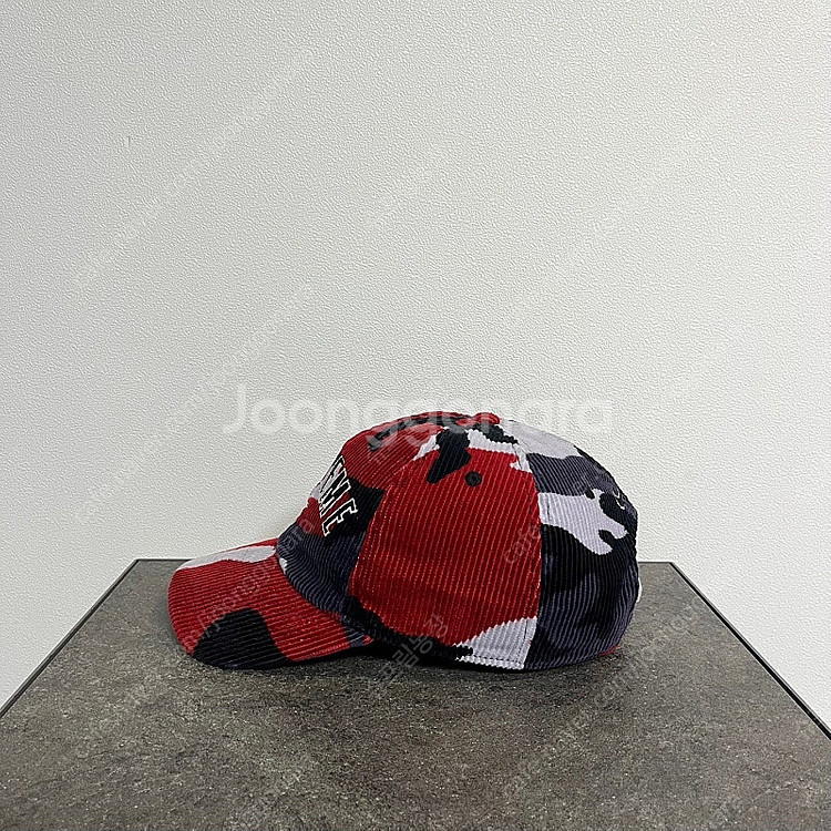 슈프림X나이키 아크로고 카모 레드 볼캡 모자--1