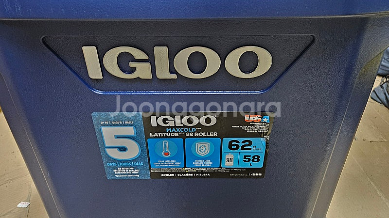IGLOO 이글 아이스박스 바퀴 롤러 쿨러 58L 새상...--4