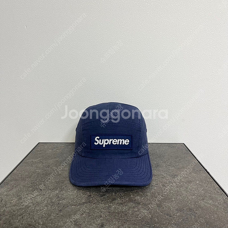 슈프림 20FW 밀리터리 워시드 네이비 박스로고 캠프캡...--0