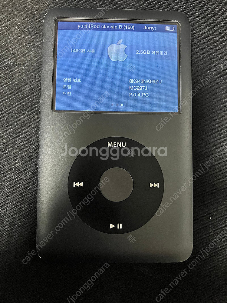아이팟 클래식6세대 160gb 블랙 순정--3