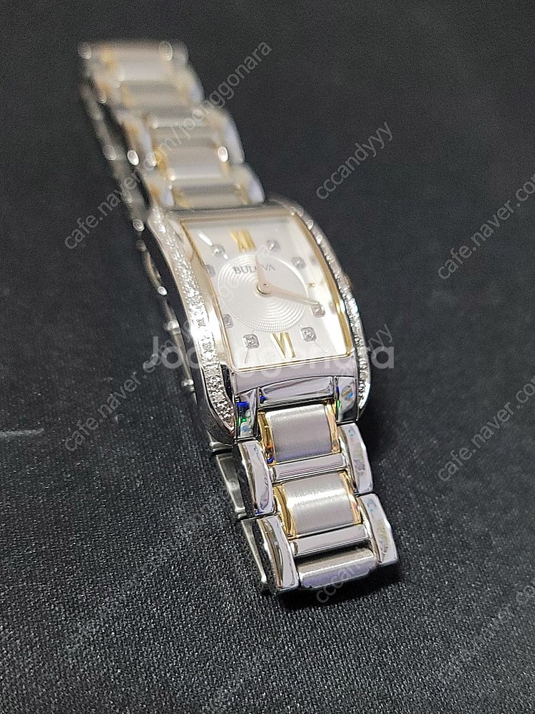 빈티지 부로바 여성용 다이아베젤 고급쿼츠--2