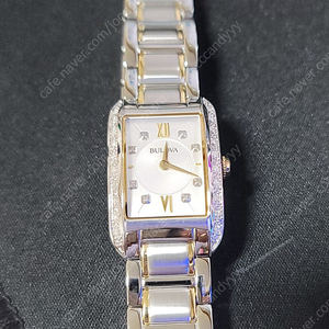 빈티지 부로바 여성용 다이아베젤 고급쿼츠