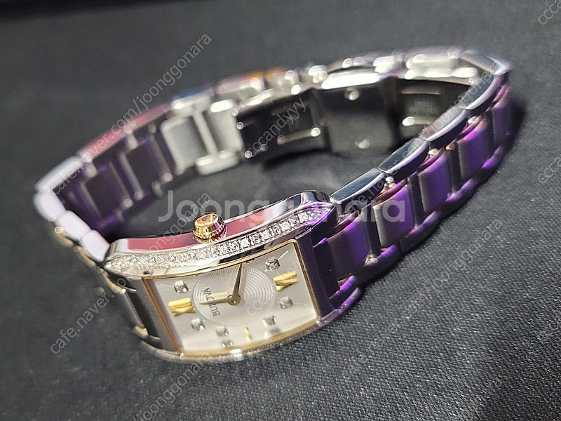 빈티지 부로바 여성용 다이아베젤 고급쿼츠--3