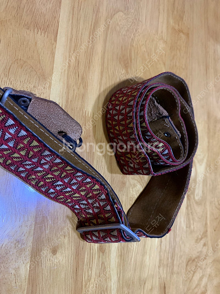 50년된 빈티지 재팬 꽃무늬자수 기타 스트랩--8