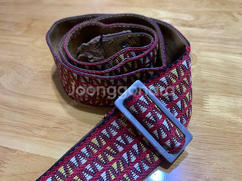 50년된 빈티지 재팬 꽃무늬자수 기타 스트랩--9