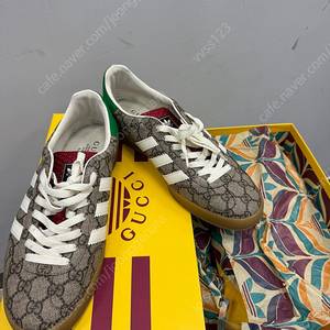 Gucci x Adidas 가젤 GG 모노그램 스니커즈 275 풀박스