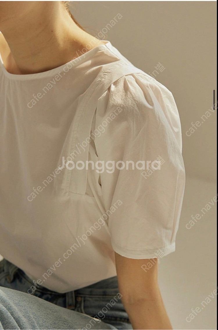 망고매니플리즈 뮤즈블라우스 반팔--2