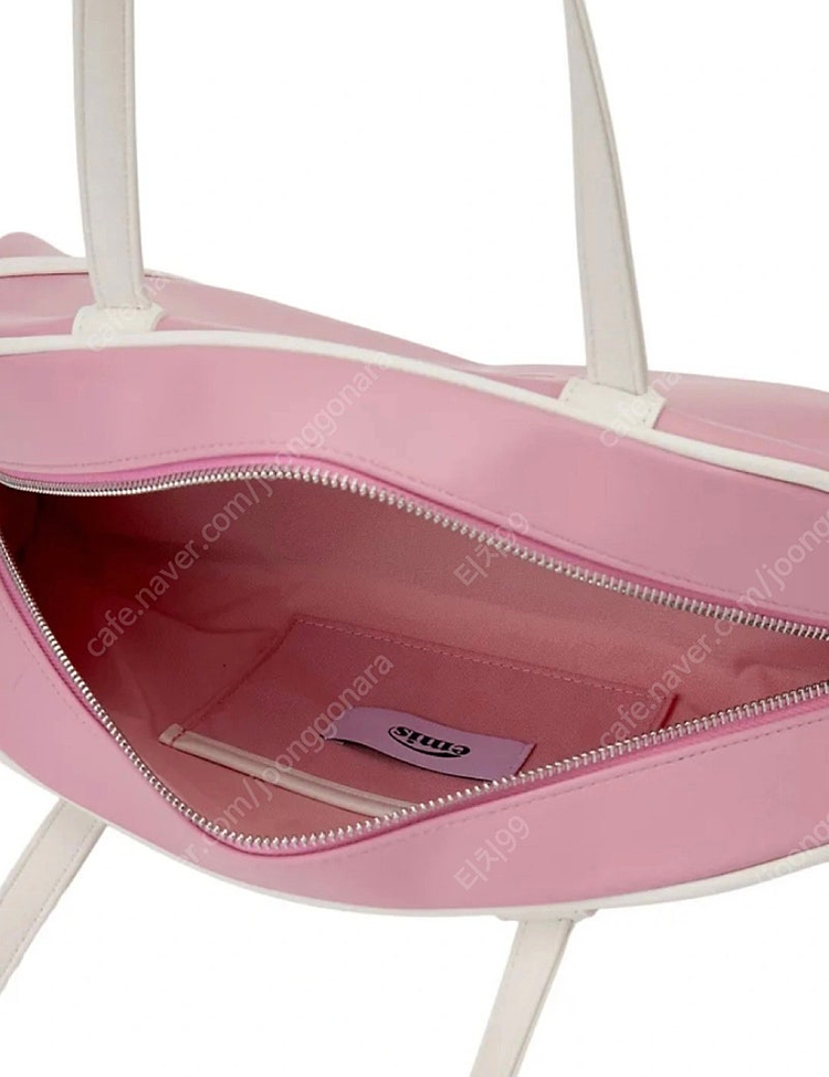 [새제품] EMIS 이미스 와이드 빈티지 토트백 핑크--3