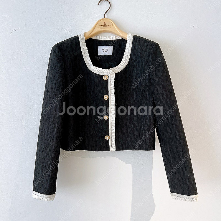 쟈니헤잇재즈 자카드 블랙 자켓--0