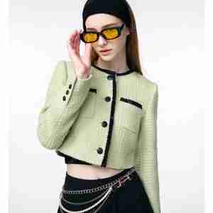 ETMON Trimmed Tweed Jacket 에트몽 프리지아 트위드 자켓 M