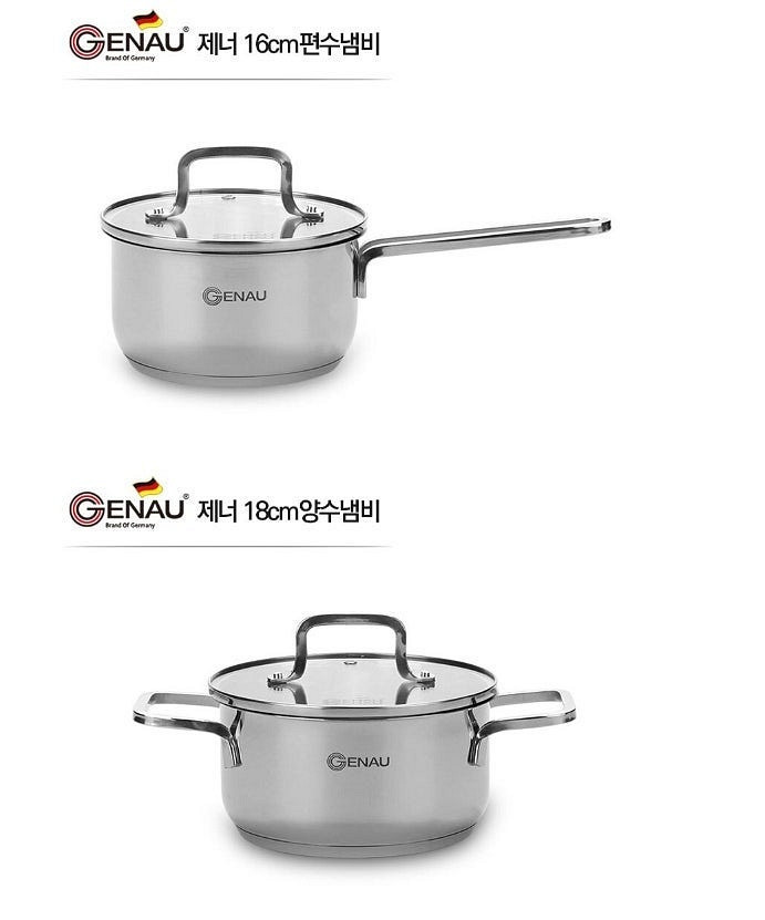 제너 로웰 4종 인덕션가능 스텐냄비세트 뚜껑4개 진짜좋...--5