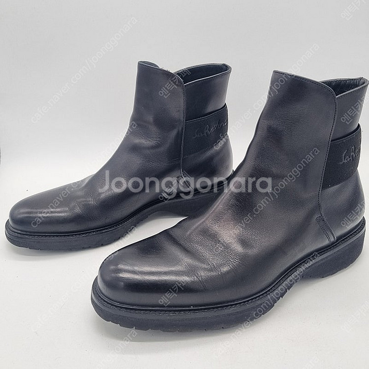 살바토레 페라가모 로고 밴딩 부츠 블랙 남성 260mm...--1