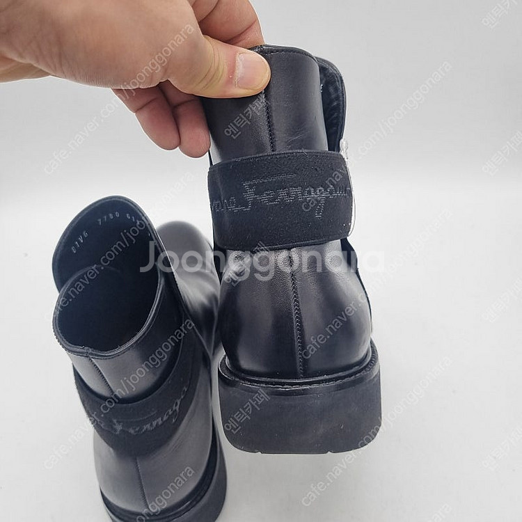 살바토레 페라가모 로고 밴딩 부츠 블랙 남성 260mm...--7