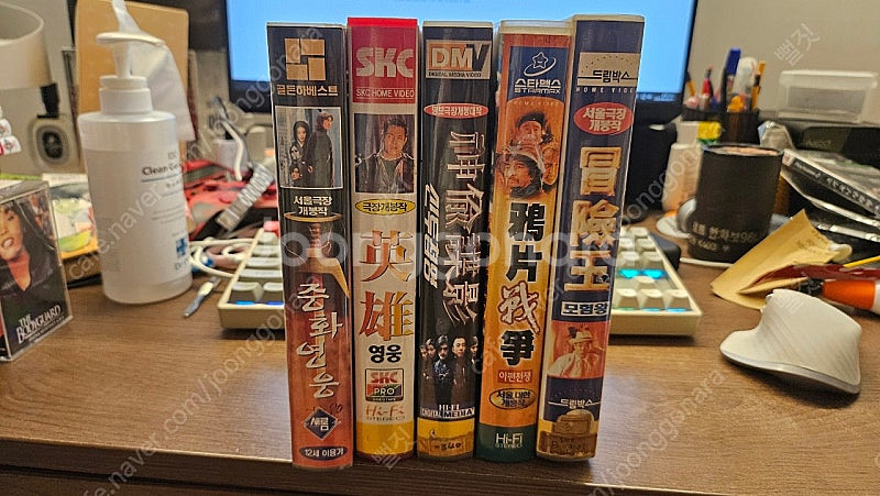 VHS 중고비디오테이프 일괄 5편 이연걸 영웅 모험왕 ...--0