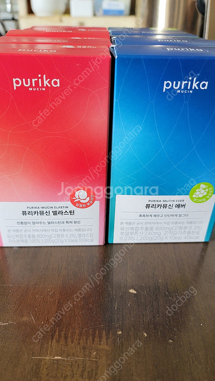 퓨리카뮤신 엘라스틴 5박스 에버5박스 총 100포 택포...--0
