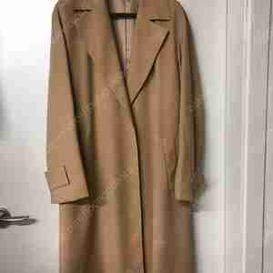 마마가리 드레이프 울 로브 트렌치 코트