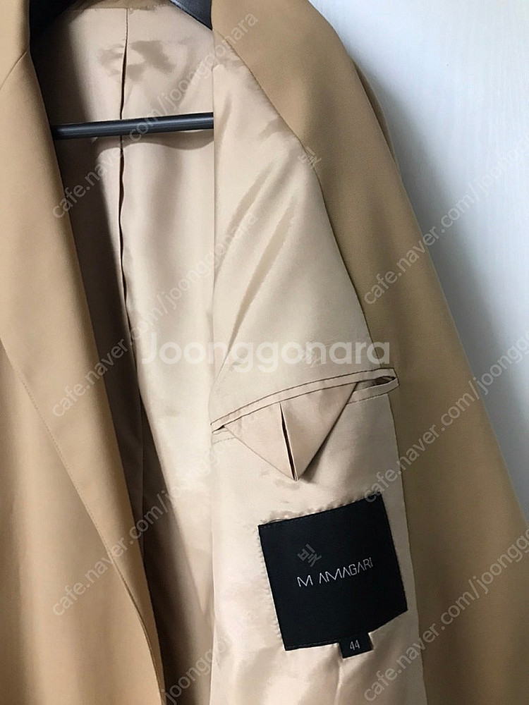 마마가리 드레이프 울 로브 트렌치 코트--2