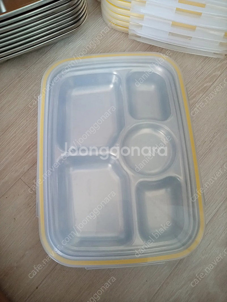 국산 어린이 스텐 도시락 식판 10개 일괄--1