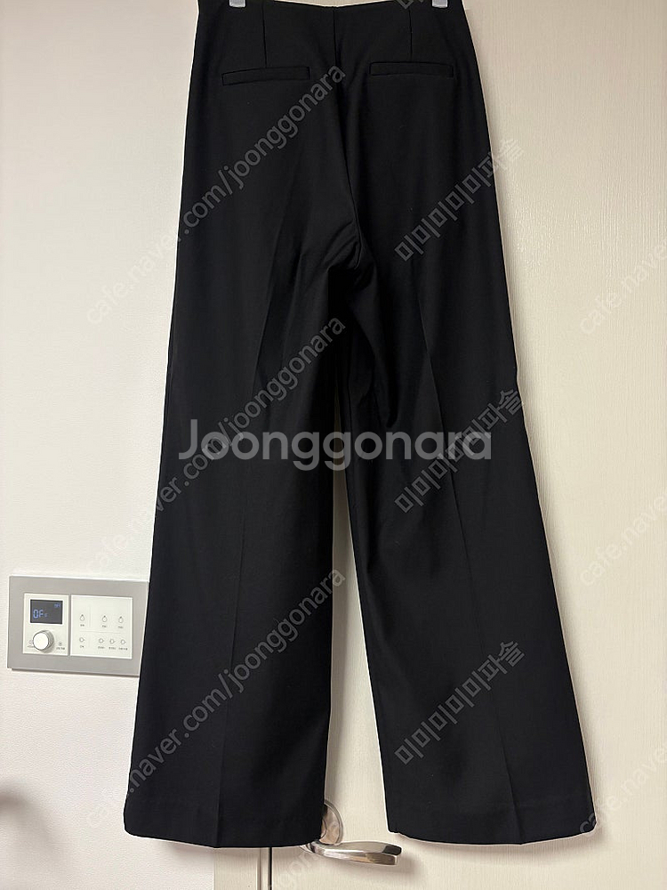 45번가 ONE 핀턱 블랙 와이드 팬츠--1