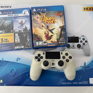 PS4 화이트 1TB(메가팩), 잇테이크투,정품듀얼쇼크1개 판매