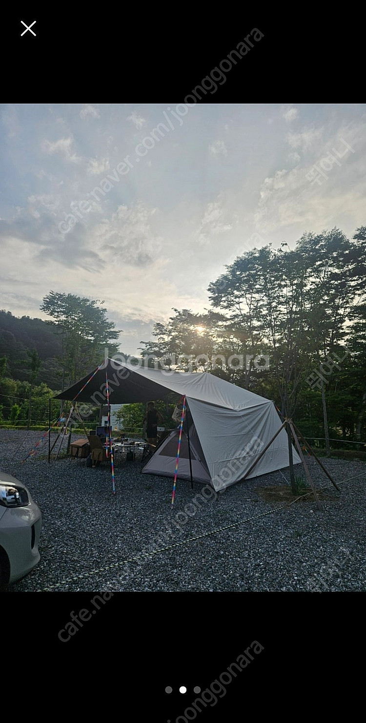 캠핑퍼스트 퍼스트 렉타 타프, 사이드월 크림베이지, 폴...--1