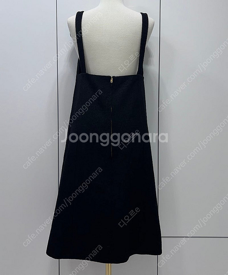 정품 DIOR 디올 블랙 부클레 뷔스티에 원피스 40--1
