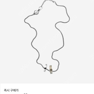 디젤 Dx1233 투톤 더블 팬던트 목걸이 실버색상