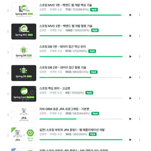 인프런 김영한 스프링 강의 계정 양도합니다~