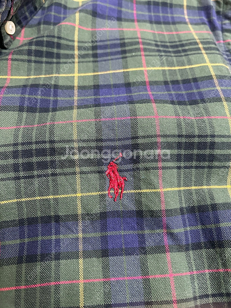 폴로 랄프로렌 블랙와치 패턴 체크 남방 셔츠 팝니다--3