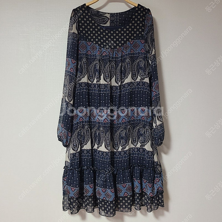 에스닉패턴 네이비 원피스--0