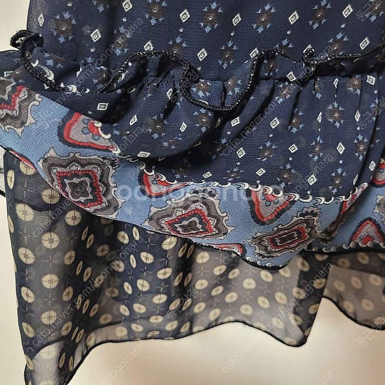 에스닉패턴 네이비 원피스--2