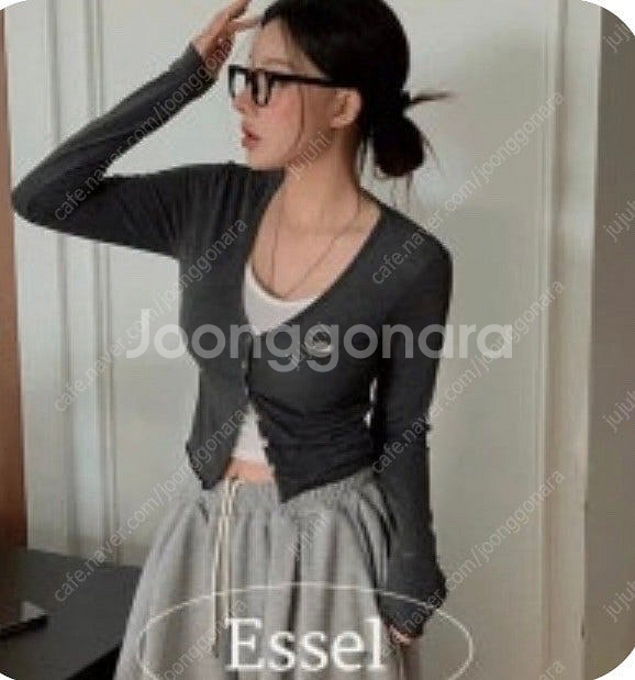 시크릿엘 레이어드 가디건 티셔츠 ,러브썸원 언발 오프숄...--3