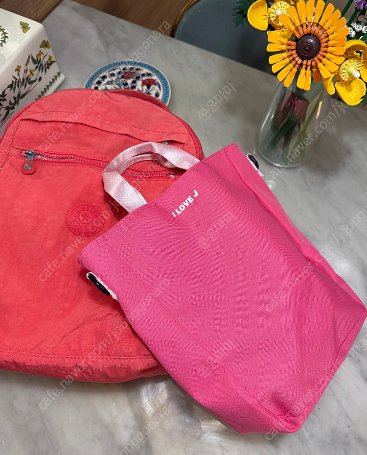 초등 키플링 가방 백팩+아이러브제이 보조가방--3