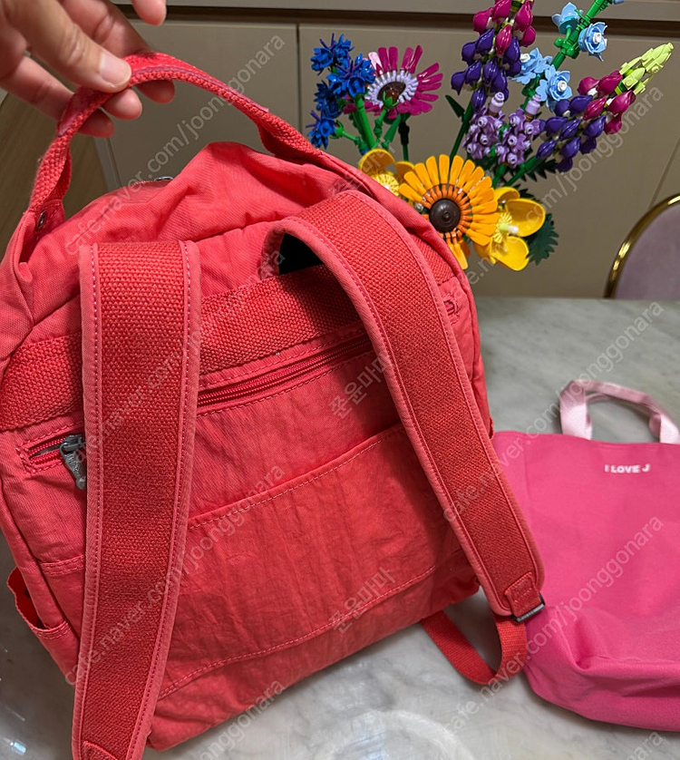 초등 키플링 가방 백팩+아이러브제이 보조가방--5