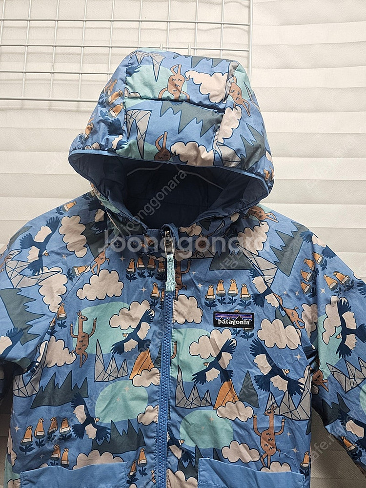 파타고니아 키즈 양면 리버시블 경량패딩 하늘색 사이즈 ...--4