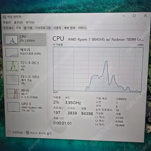 미니스포럼 8845hs 미니pc