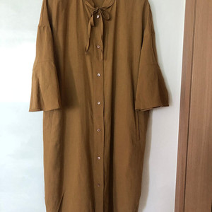 베네통 린넨 인견 리본 로브 셔츠 원피스 자켓 하객룩 올드머니룩 출근룩