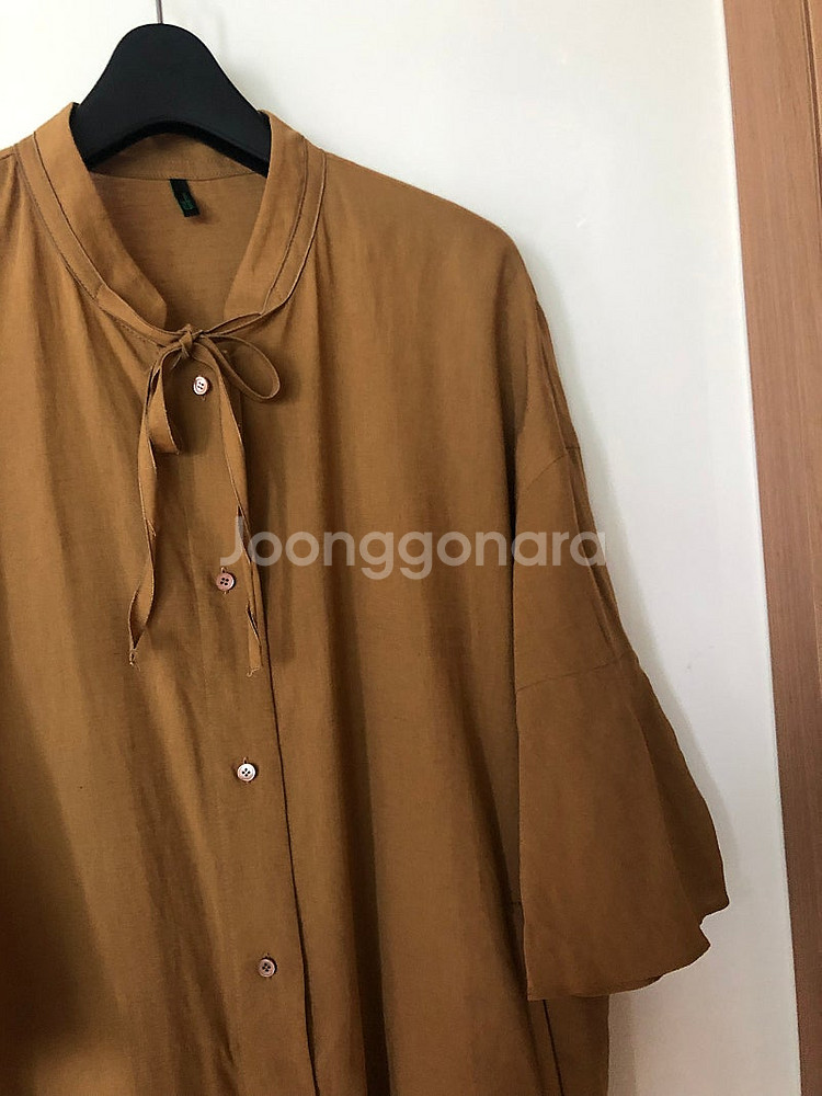 베네통 린넨 인견 리본 로브 셔츠 원피스 자켓 하객룩 ...--2