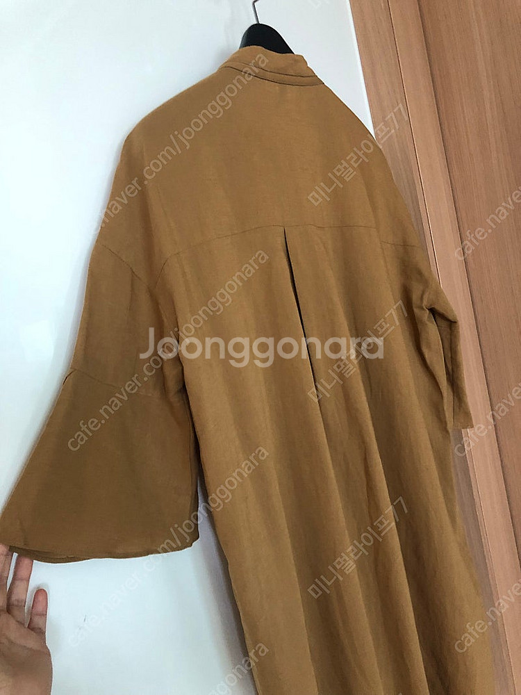 베네통 린넨 인견 리본 로브 셔츠 원피스 자켓 하객룩 ...--5