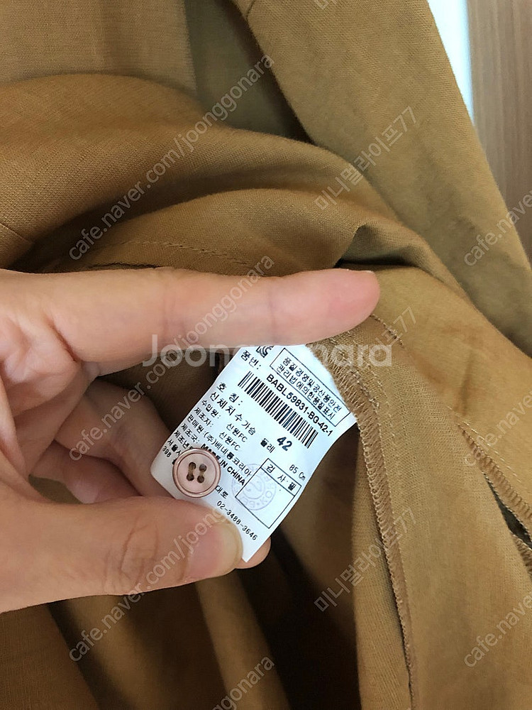 베네통 린넨 인견 리본 로브 셔츠 원피스 자켓 하객룩 ...--7