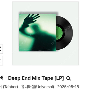 (미개봉 LP) Tabber 태버 Deep End Mix Tape