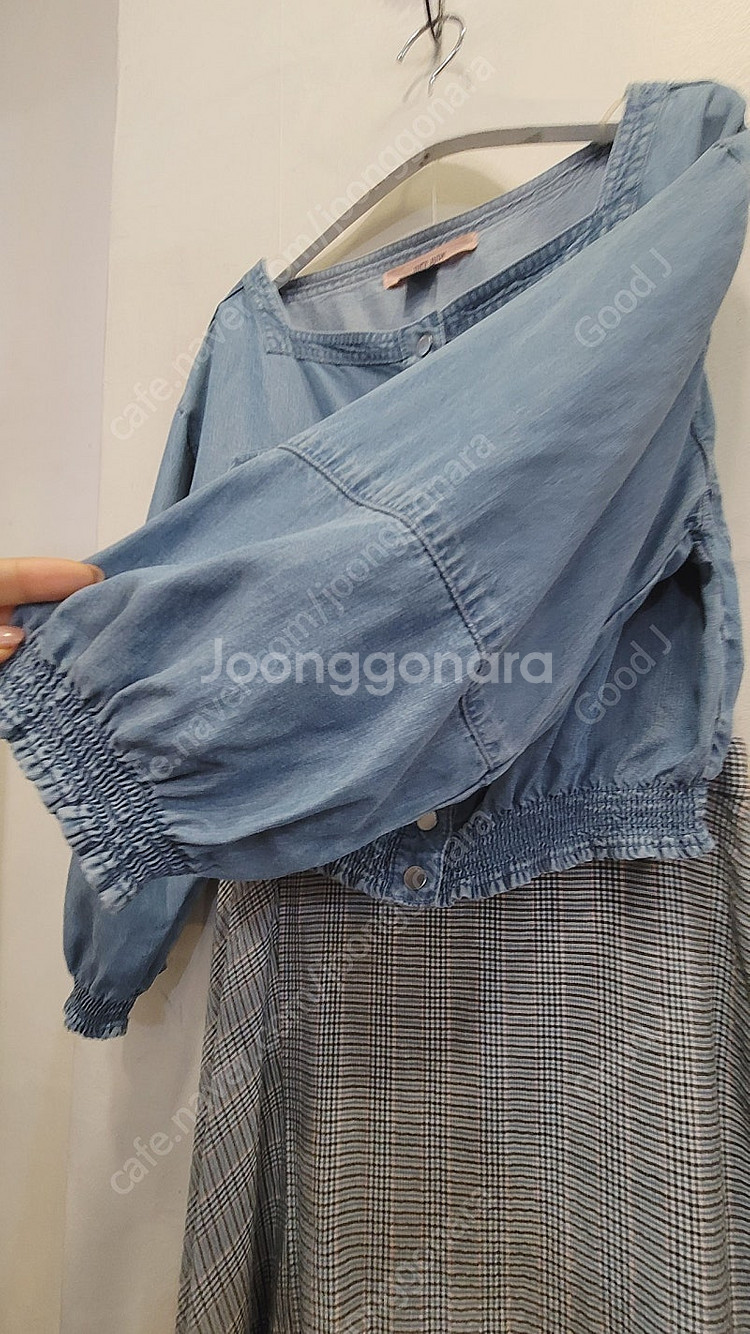 쥬시쥬디 스퀘어 벌룬 블라우스 자켓. 시스템 체크프릴 ...--3