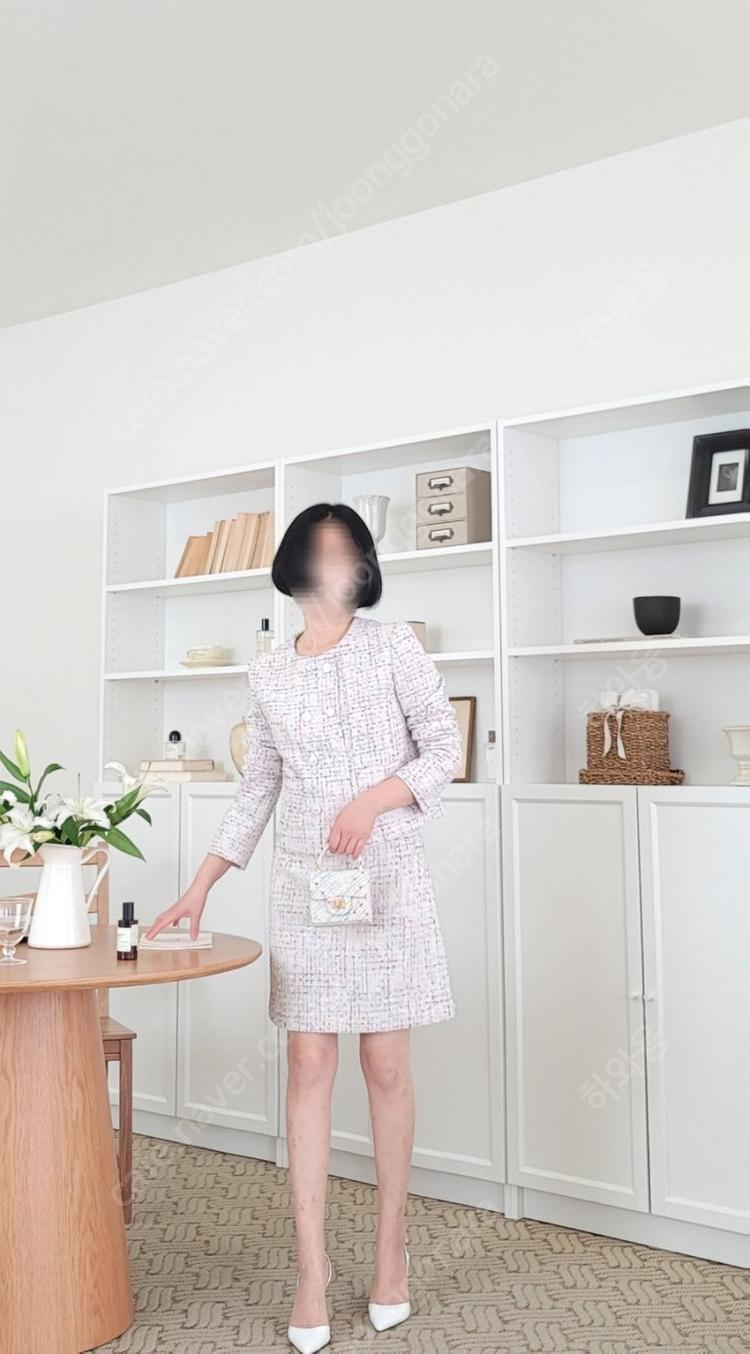 (새상품) 한섬 라비타 누보잇 솜사탕 마쥬 사계절 트위드 스커트 M 27-28추천 이미지