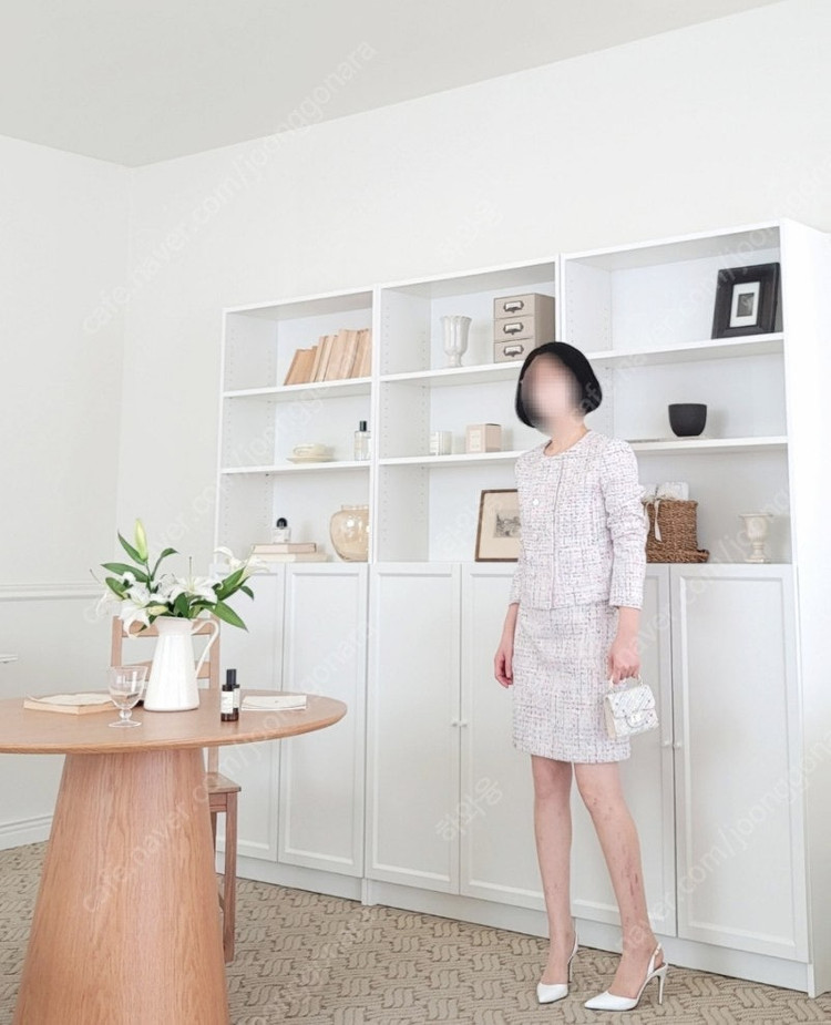 (새상품) 한섬 라비타 누보잇 솜사탕 마쥬 사계절 트위드 스커트 M 27-28추천 이미지