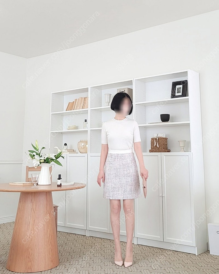 (새상품) 한섬 라비타 누보잇 솜사탕 마쥬 사계절 트위드 스커트 M 27-28추천 이미지