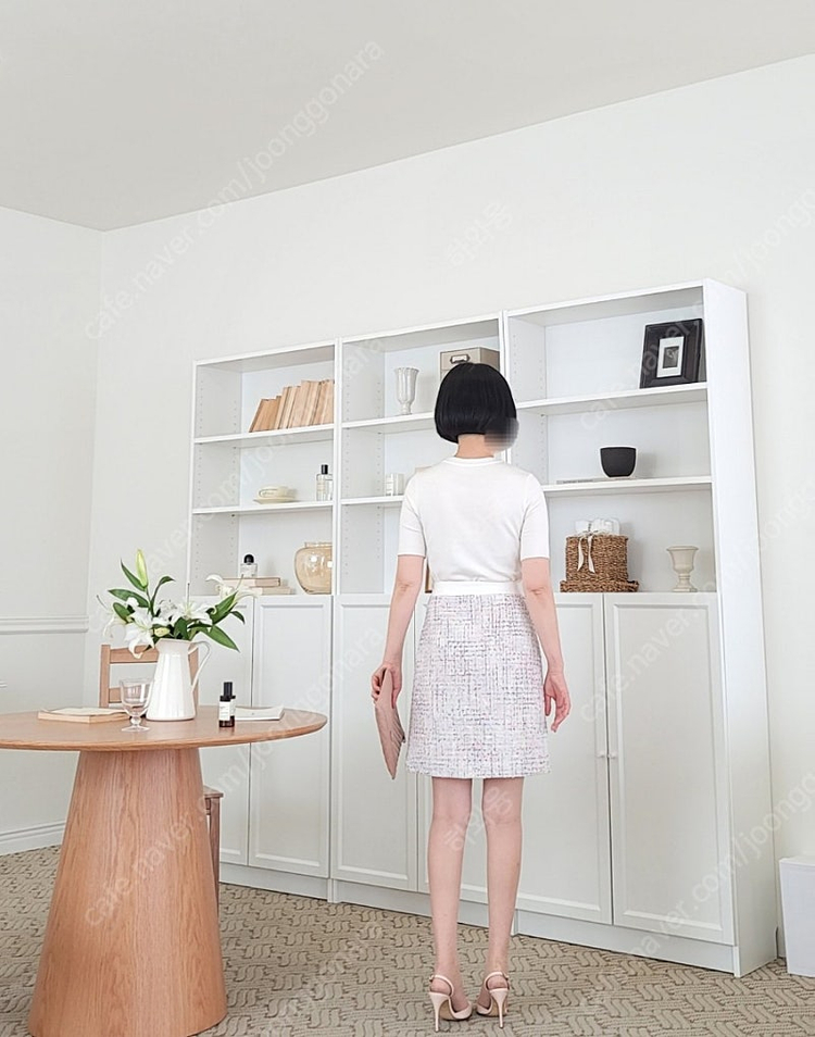 (새상품) 한섬 라비타 누보잇 솜사탕 마쥬 사계절 트위드 스커트 M 27-28추천 이미지