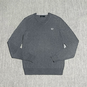 Fredperry 프레드페리 정품 그레이 코튼 브이넥 니트 판매합니다
